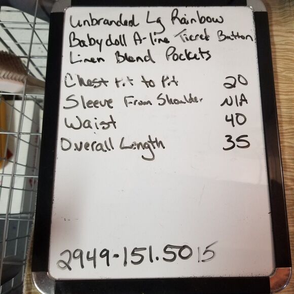 Target L Dress Take Pride Linen Blend Tie Shoulder Rainbow Babydoll Sun Beach - Picture 7 of 7